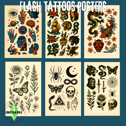 Flash Tattoos - Posters Set logo