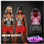 Meow Mini Skirt & croptop Outfit logo
