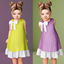Children’s polka dot dress with a bow logo
