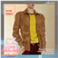 Front Open Ribbed Long Sleeve Layered Shirt logo