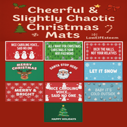 Cheerful & Slightly Chaotic Christmas Mats logo