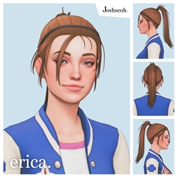 Erica Hair (V2) - The Sims 4 Create a Sim - CurseForge
