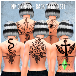 Ink Divinity - Back Tattoo Set project image