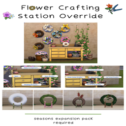 Flower Arranging Table Override - Craft Wreaths by Littlbowbub | Chinese Translation