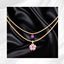 Romantic Heart Petal Flower layered necklace logo