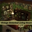 Vintage Greenhouse Living room | Maxis Mix + Maximalist logo