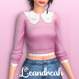 Romantica Lace Collar Knit Shirt logo