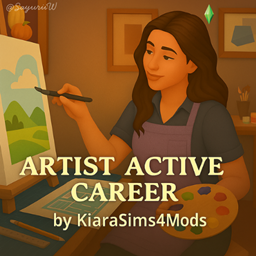Artist (Active) Career by KiaraSims4Mods - Tradução PTBR
