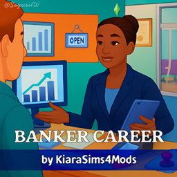 Banker Career by KiaraSims4Mods - Tradução PTBR
