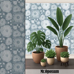 Mr.Opossum blue fungus wall
