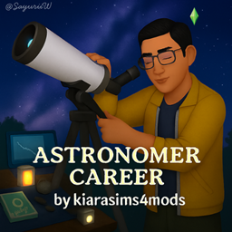 Astronomer Career by KiaraSims4Mods - Tradução PTBR
