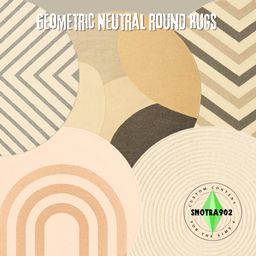 Geometric Neutral Round Rugs logo