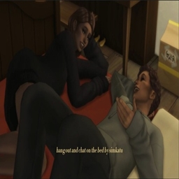 simkatu Hang Out and Chat on the Bed / translation spanish by Monisims