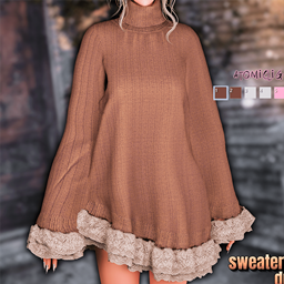 Sweater turtleneck dress logo