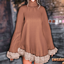 Sweater turtleneck dress logo