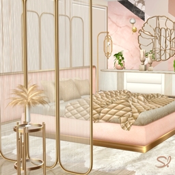 Pastel Pink Art Deco -Room