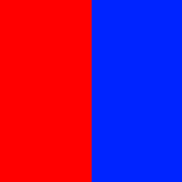 Blue and red logo