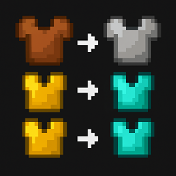 Leather-to-Diamond Armor Progression logo
