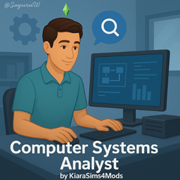 Computer Systems Analyst by KiaraSims4Mods - Tradução PTBR