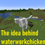 The idea behind waterworkchicken logo
