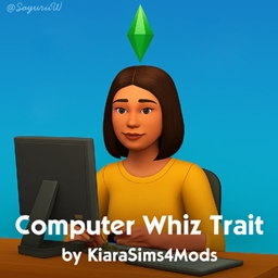Computer Whiz Trait by KiaraSims4Mods - Tradução PTBR