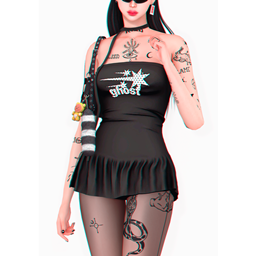 🖼️ Painting y2k mini Dress 🖼️ logo