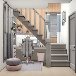 Under Stairs Mini Office & Gaming Setup☕ logo