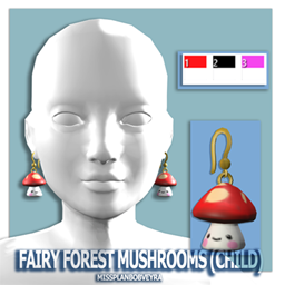 Fairy-tale earrings "Forest Mushrooms" (for children) logo