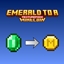 Emerald to a Minecoin logo