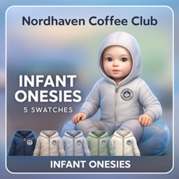 Nordhaven coffee club infant onesies project image
