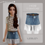 NANA7 - (Lesley) Mixed Jeans Skirt logo