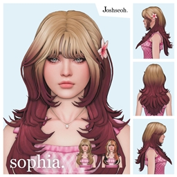 Sophia Hair, Ombre/Calico Overlay, and Flower Accessory logo