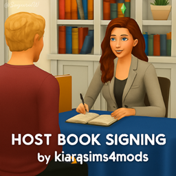 Host Book Signing by kiarasims4mods - Tradução PTBR