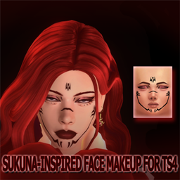 Sukuna-Inspired Face Tattoo — Sims 4 Makeup logo