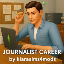 Journalist Career by kiarasims4mods - Tradução PTBR