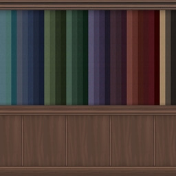 Wall paint with Panel -part 2- Medium brown wood colour - in Moody Dark Goth Aesthetic - BG, Maxis Match logo