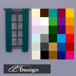 plain-colored curtains logo