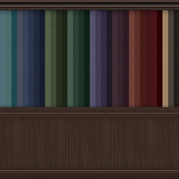 Wall paint with Panel -part 3- Dark brown wood colour - in Moody Dark Goth Aesthetic - BG, Maxis Match logo
