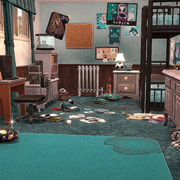 Messy Rundown Boys Bedroom