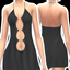 VelvetySims' Cut Out Backless Halter Bodycon Mini Dress logo