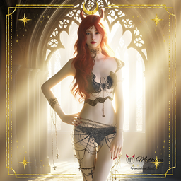 Mythian_Devil Temptation swimsuit logo
