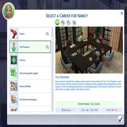 Tax Preparer (Active) Career By KiaraSims4Mods | Chinese Translation