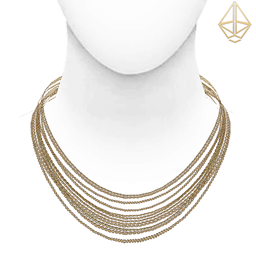 Aurum -  female small chains necklace logo