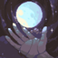 Handheld Moon - (with flashlight) logo