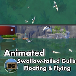 Animated Swallow-tailed Gulls ~ Bird ~ Animal ~ Seagull ~ Pet logo