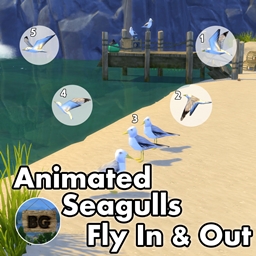 Animated Seagulls - Fly In & Out ~ Bird ~ Animal ~ Seagull ~ Pet logo
