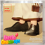 Toddler wears Daddy's Leather Shoes logo