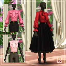 Mauve Dress & Blouse Set logo