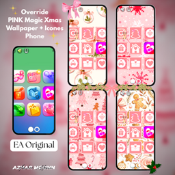 Overrides Pink Magic Xmas Wallpaper + Icones Phone