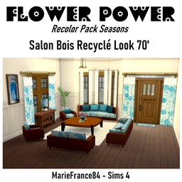 LivingRoom "Bois recyclé" //Look 70'//Recolor furniturepack Seasons logo